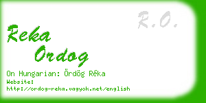 reka ordog business card